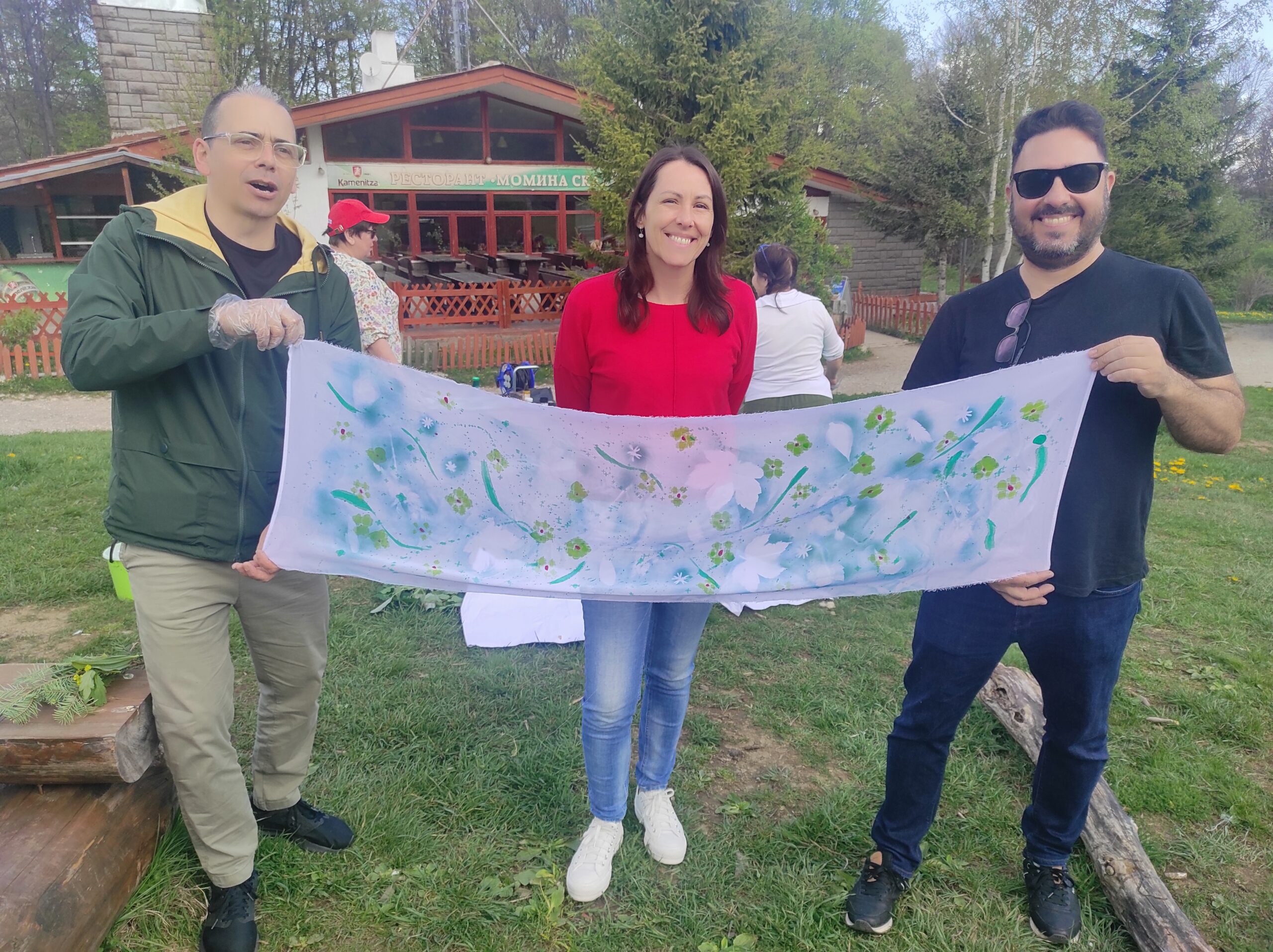 Outdoor silk painting workshop results (1)